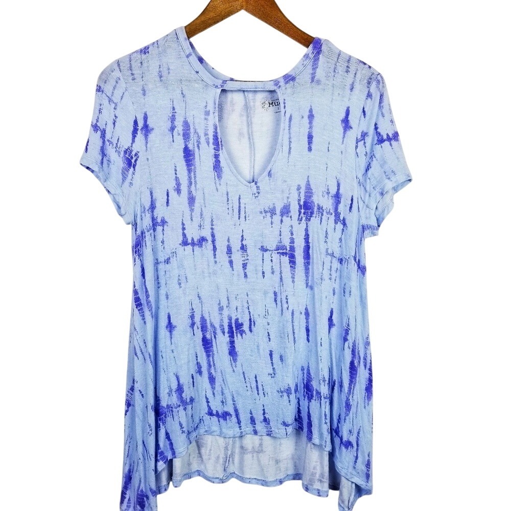 Mudd Womens Short Sleeve Tie Dye Tunic Large